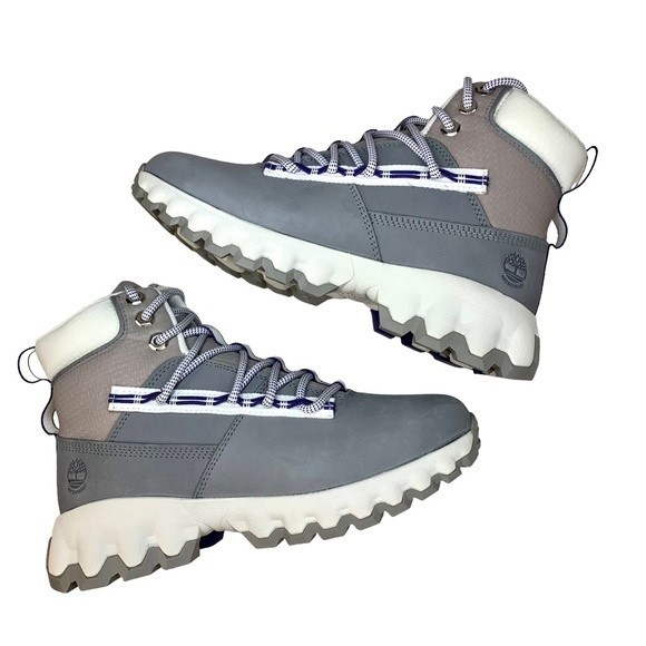 NWT Timberland Greenstride Edge Waterproof Nubuck Gray Hiking Boots 8 - Picture 7 of 10